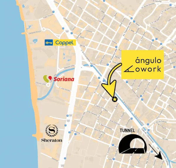 location on an illustrated map