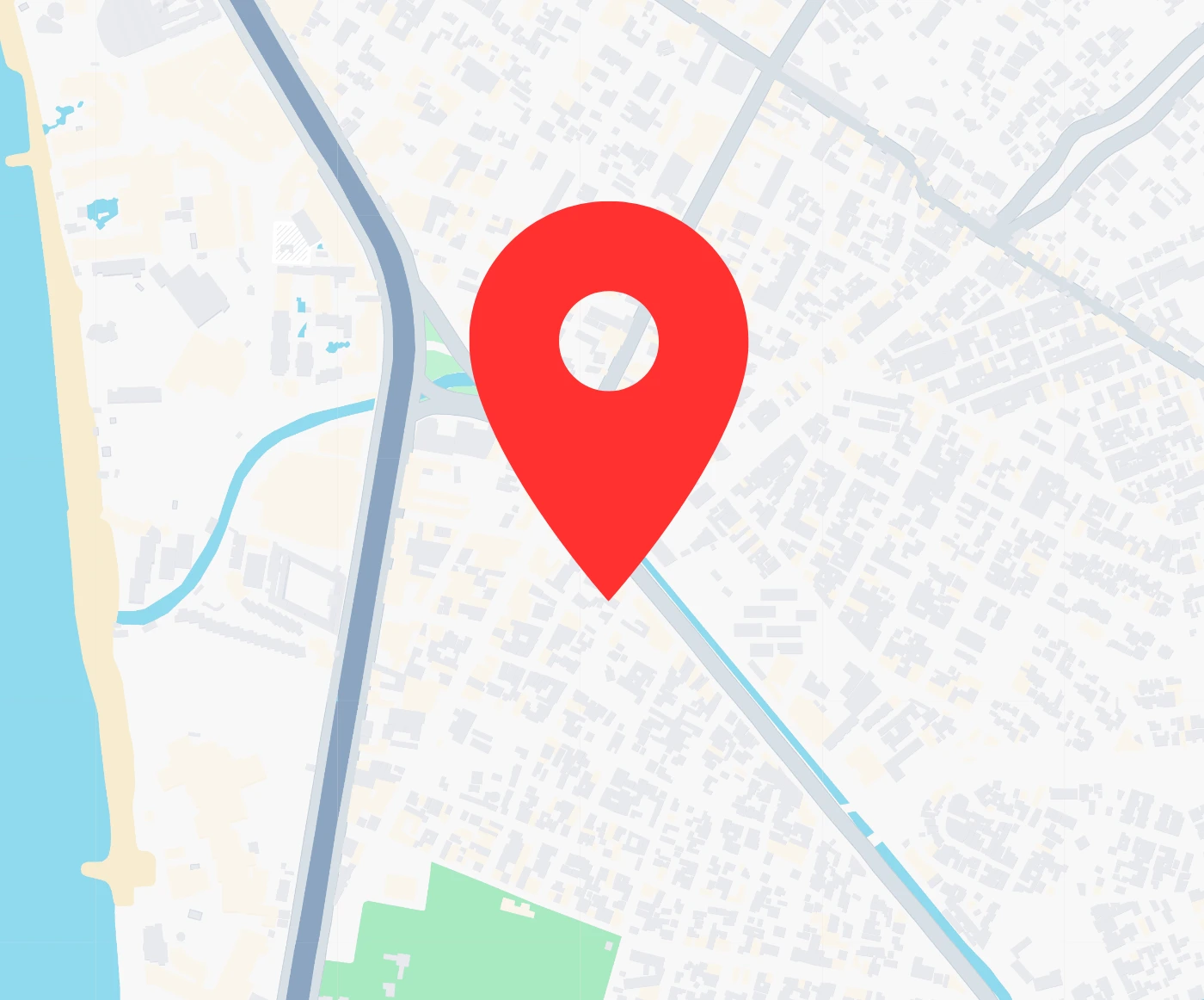 location on an illustrated map